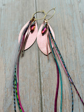 Load image into Gallery viewer, Light As A Feather FUN Rooster Feather Gold Earrings
