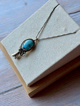 Load image into Gallery viewer, Beautiful Mini Squash Golden Hills Turquoise Sterling Silver Necklace
