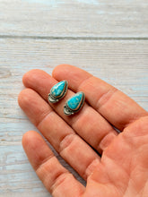 Load image into Gallery viewer, White Water Turquoise Sterling Silver Stud Earrings
