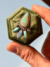 Load image into Gallery viewer, Mermaid Queen Royston Turquoise and Australian Opal Doublet Sterling Silver Ring, Size 7.25

