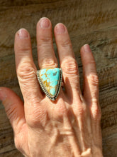 Load image into Gallery viewer, Number 8 Turquoise, Sterling Silver Ring, Size 8
