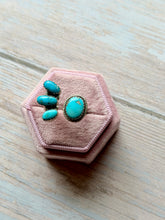 Load image into Gallery viewer, Blue Sonoran Turquoise Sterling Silver Open Ring
