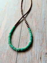 Load image into Gallery viewer, Royston Turquoise and Rustic Copper Forever Necklace
