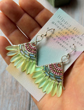 Load image into Gallery viewer, Boho Beaded Fan Earrings
