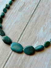 Load image into Gallery viewer, Graduated Beaded Dark Blue Turquoise Necklace
