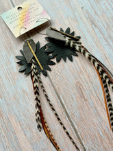 Load image into Gallery viewer, Light As A Feather FUN Rooster Feather Silver Earrings
