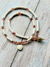 Load image into Gallery viewer, Autumn Refresh Vintage Heart Pendant and Shell Necklace
