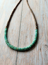 Load image into Gallery viewer, Royston Turquoise and Rustic Copper Forever Necklace
