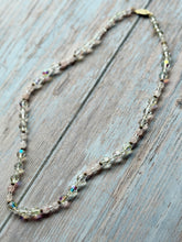 Load image into Gallery viewer, Autumn Refresh Hand Knotted Rose Quartz and Swarovski Crystal Vintage Necklace
