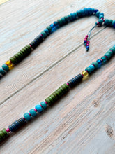 Load image into Gallery viewer, Autumn Refresh Colorblock  Vintage Trade Beads Necklace
