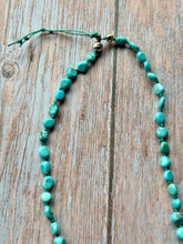 Load image into Gallery viewer, Autumn Refresh Hand Knotted Campitos Turquoise and Sterling Silver Heart Charm Necklace
