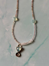 Load image into Gallery viewer, Aquamarine and Tiny Quartz Gemstone Necklace
