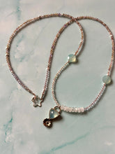 Load image into Gallery viewer, Aquamarine and Tiny Quartz Gemstone Necklace
