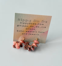 Load image into Gallery viewer, Rhodonite Gold Fill  Hoop style Earrings
