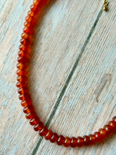 Load image into Gallery viewer, Tangerine Gemmy Necklace, Gold Clasp
