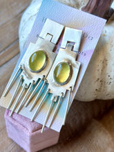 Load image into Gallery viewer, Reclaimed Boho Wesrwen Sterling Silver Earrings with Gemmy Lemon Quartz
