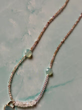 Load image into Gallery viewer, Aquamarine and Tiny Quartz Gemstone Necklace
