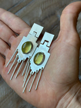 Load image into Gallery viewer, Reclaimed Boho Wesrwen Sterling Silver Earrings with Gemmy Lemon Quartz
