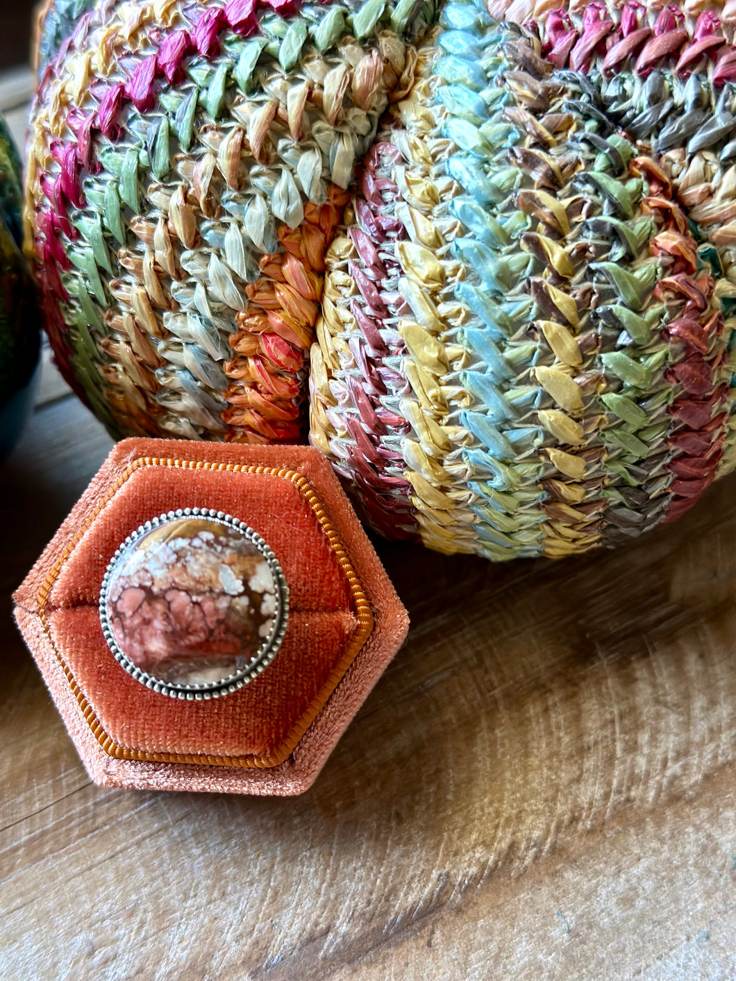 Wild Horse Magnesite Sterling Silver Ring, Size 8.25