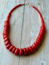 Load image into Gallery viewer, Graduated Beaded Coral Necklace
