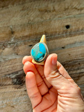 Load image into Gallery viewer, Kingman Turquoise, Sterling Silver Ring, Size 8.5

