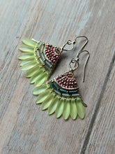 Load image into Gallery viewer, Boho Beaded Fan Earrings
