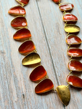 Load image into Gallery viewer, Vintage Amber Enamel Statement Necklace
