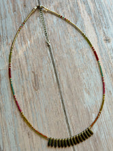 Load image into Gallery viewer, Olive Dagger Beaded Necklace
