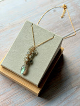 Load image into Gallery viewer, Labradorite Waterfall Vermeil Dainty Necklace
