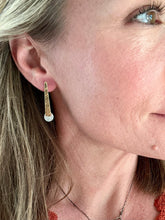 Load image into Gallery viewer, Mixed Metal Geometric Gold Fill and Sterling Silver Post Earrings
