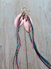 Load image into Gallery viewer, Light As A Feather FUN Rooster Feather Gold Earrings
