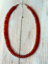 Load image into Gallery viewer, Tangerine Gemmy Necklace, Silver Clasp
