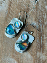 Load image into Gallery viewer, Sparkly Aurora Opal Sterling Silver Earrings
