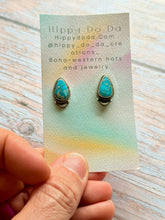 Load image into Gallery viewer, White Water Turquoise Sterling Silver Stud Earrings
