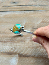 Load image into Gallery viewer, Matte Sterling Silver Kingman Turquoise Cuff Bracelet
