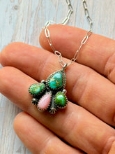 Load image into Gallery viewer, Southwestern Sonoran Gold and Pink Conch Sterling Silver Necklace
