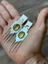 Load image into Gallery viewer, Reclaimed Boho Wesrwen Sterling Silver Earrings with Gemmy Lemon Quartz
