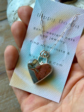 Load image into Gallery viewer, Heart Shaped Ibis Jasper Sterling Silver Necklace
