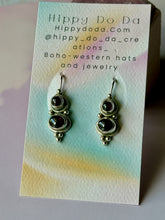 Load image into Gallery viewer, Garnet Sterling Silver Dangle Earrings

