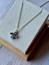 Load image into Gallery viewer, Vintage Garnet and Moonstone Sterling Silver Necklace

