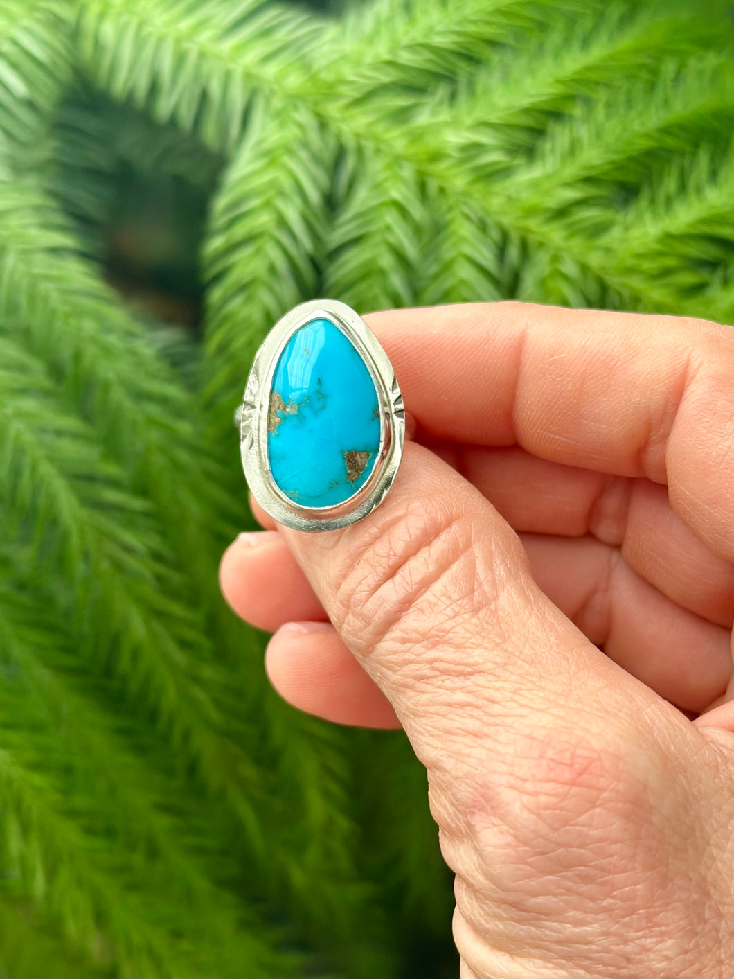 Royston Turquoise, Sterling Silver Ring, Sz 7-7.25
