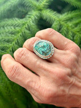 Load image into Gallery viewer, New Lander Blue Turquoise Sterling Silver Ring, Sz 7
