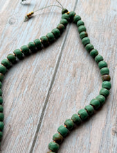 Load image into Gallery viewer, Autumn Refresh Vintage Green Trade Beads Necklace
