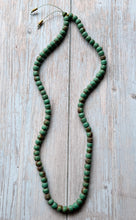 Load image into Gallery viewer, Autumn Refresh Vintage Green Trade Beads Necklace
