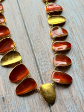 Load image into Gallery viewer, Vintage Amber Enamel Statement Necklace
