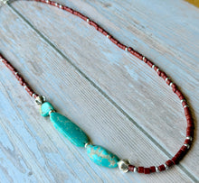 Load image into Gallery viewer, Vintage Boho Hubei Turquoise Necklace
