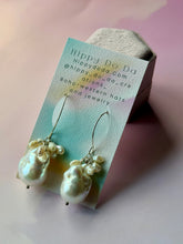 Load image into Gallery viewer, Mermaid Large Ivory Baroque Pearl Sterling Silver Earrings
