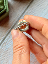 Load image into Gallery viewer, Vintage Green Amethyst Siver Silver Ring, Size 8.25
