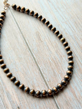 Load image into Gallery viewer, Oxidized Copper Pearl Necklace
