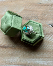 Load image into Gallery viewer, Hubei Turquoise Sterling Silver Ring, Size 8
